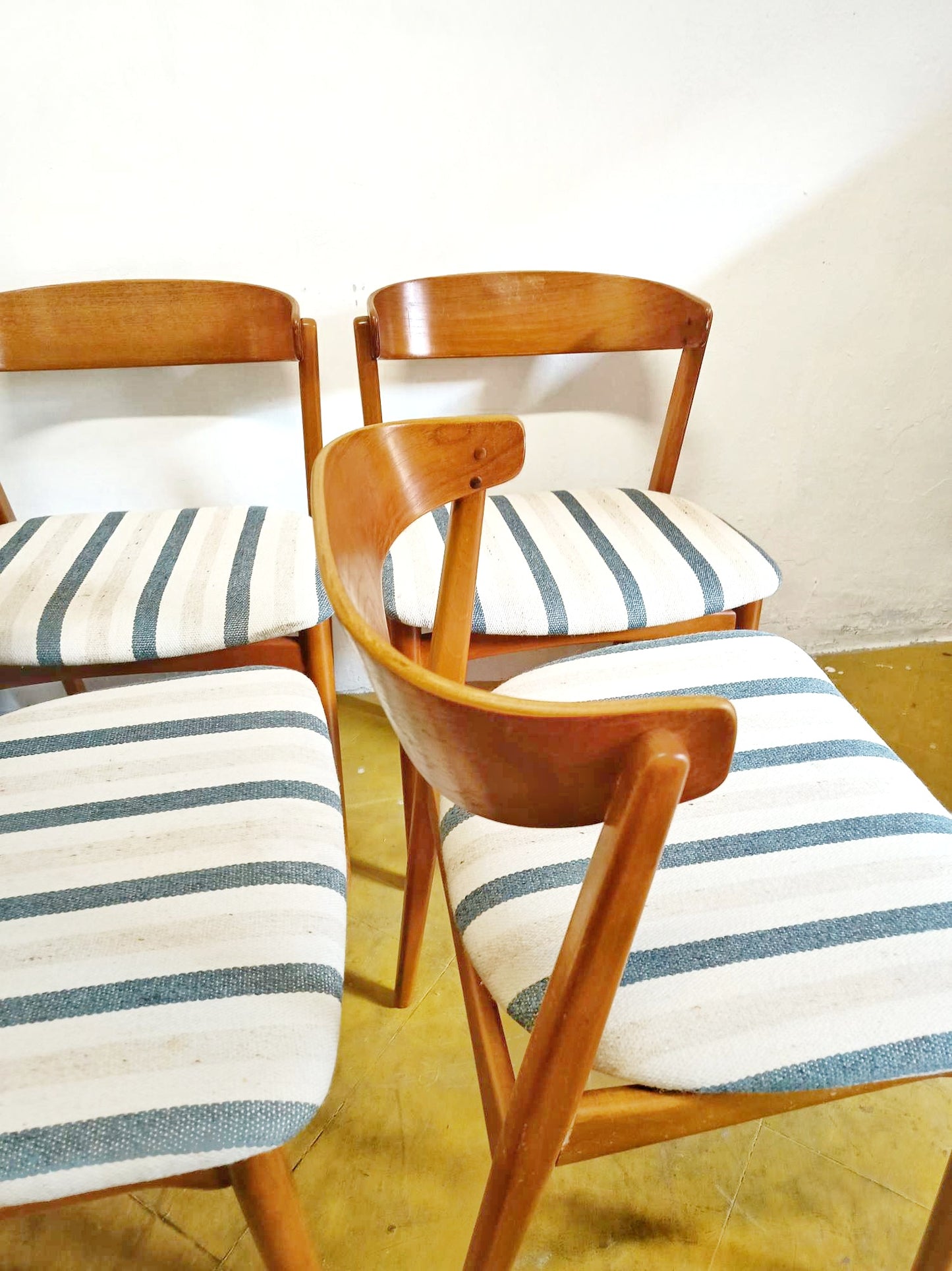 Sedie design danese vintage anni 50 | set 6 sedie righe