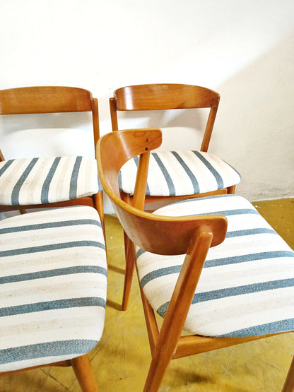 Sedie design danese vintage anni 50 | set 6 sedie righe