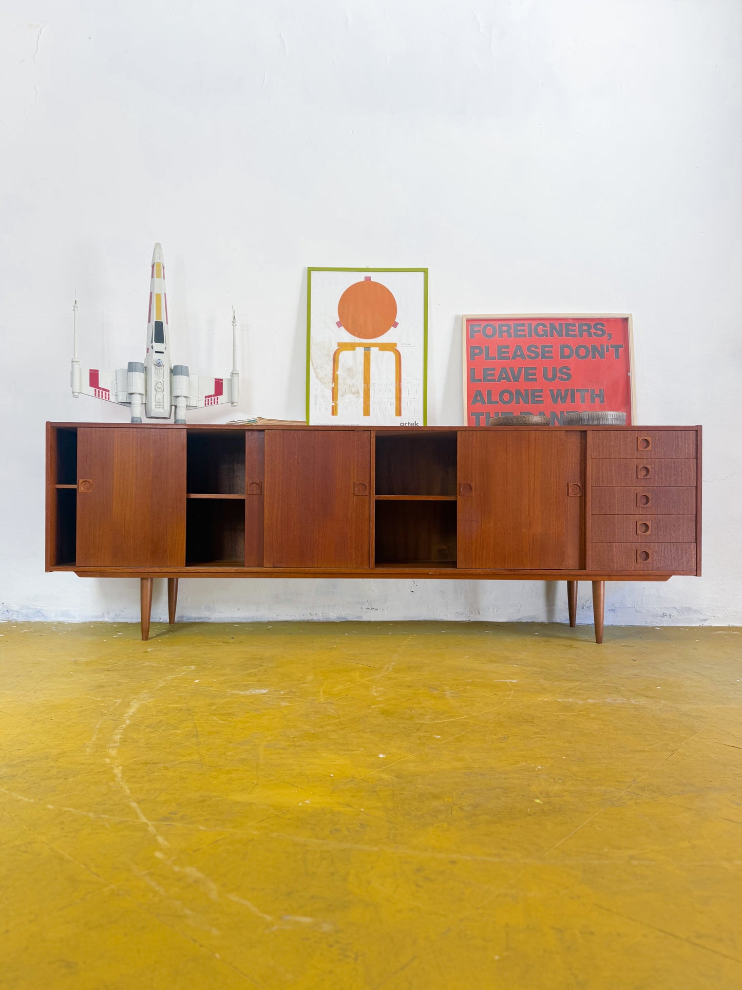 Sideboard design danese vintage anni 50 [91vnt1] misure L.242 H.84 P.42