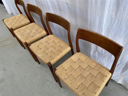 Sedie Niels Moller design danese vintage [j44192] misure da richiedere