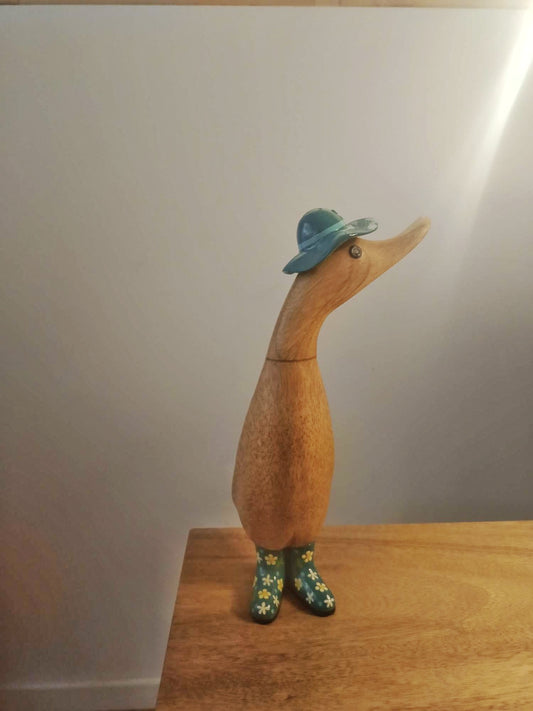 Papera a fiori stivale con cappello turchese [2]