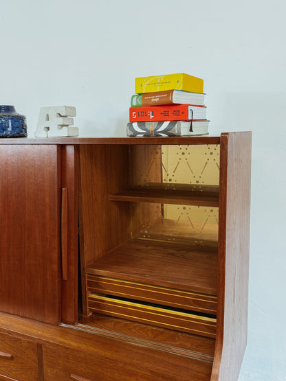 Mobile bar con specchio Danese Teak 100cm Sviluppo Verticale Ante Scorrevoli