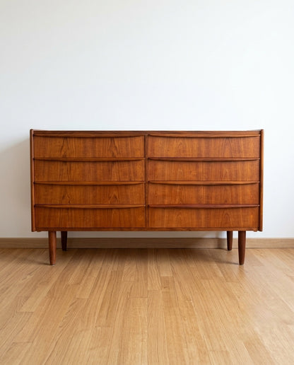 Cassettiera doppia Danese Anni '50 Teak | Restaurata | 99vnt-doppia