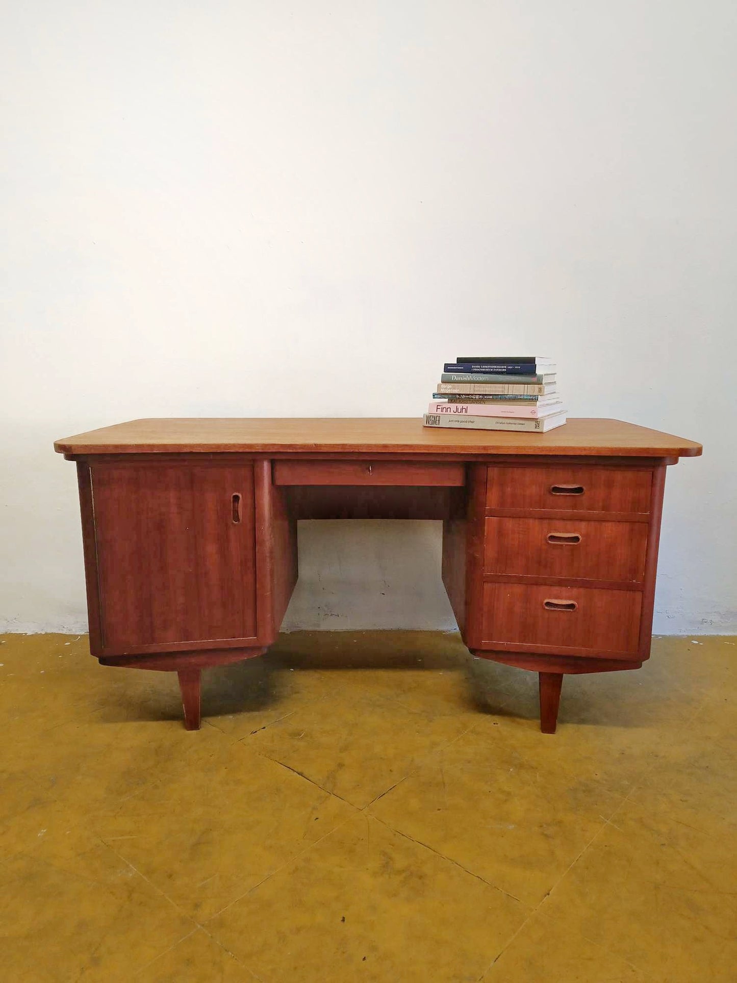 Scrivania Danese Vintage Anni '50 Teak | Piano curvo 143cm