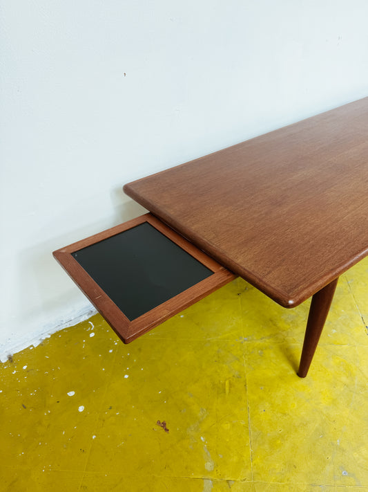 Tavolino Trasformabile Vintage Danese Teak Anni '60 Regolabile