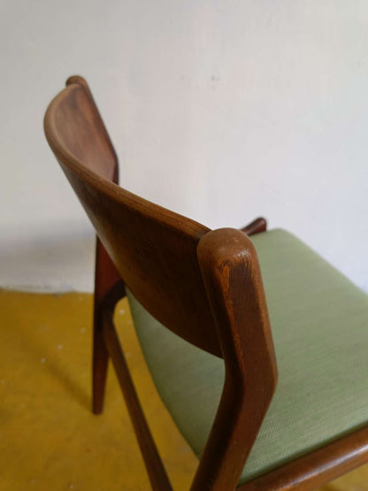 Sedia P.E.Jørgensen design danese originale vintage anni 60 [74st-3b] misure H.77/44 L.48 P.43/50