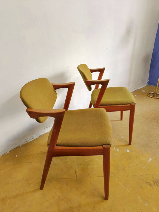 Sedie Kai Kristiansen n.42 "model Z" design danese originale vintage anni 60 [91vnt-kai2]