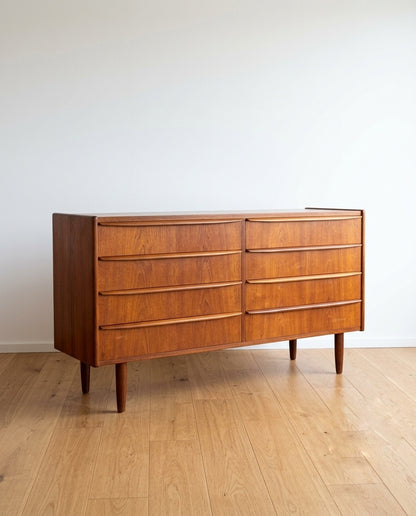 Cassettiera doppia Danese Anni '50 Teak | Restaurata | 99vnt-doppia