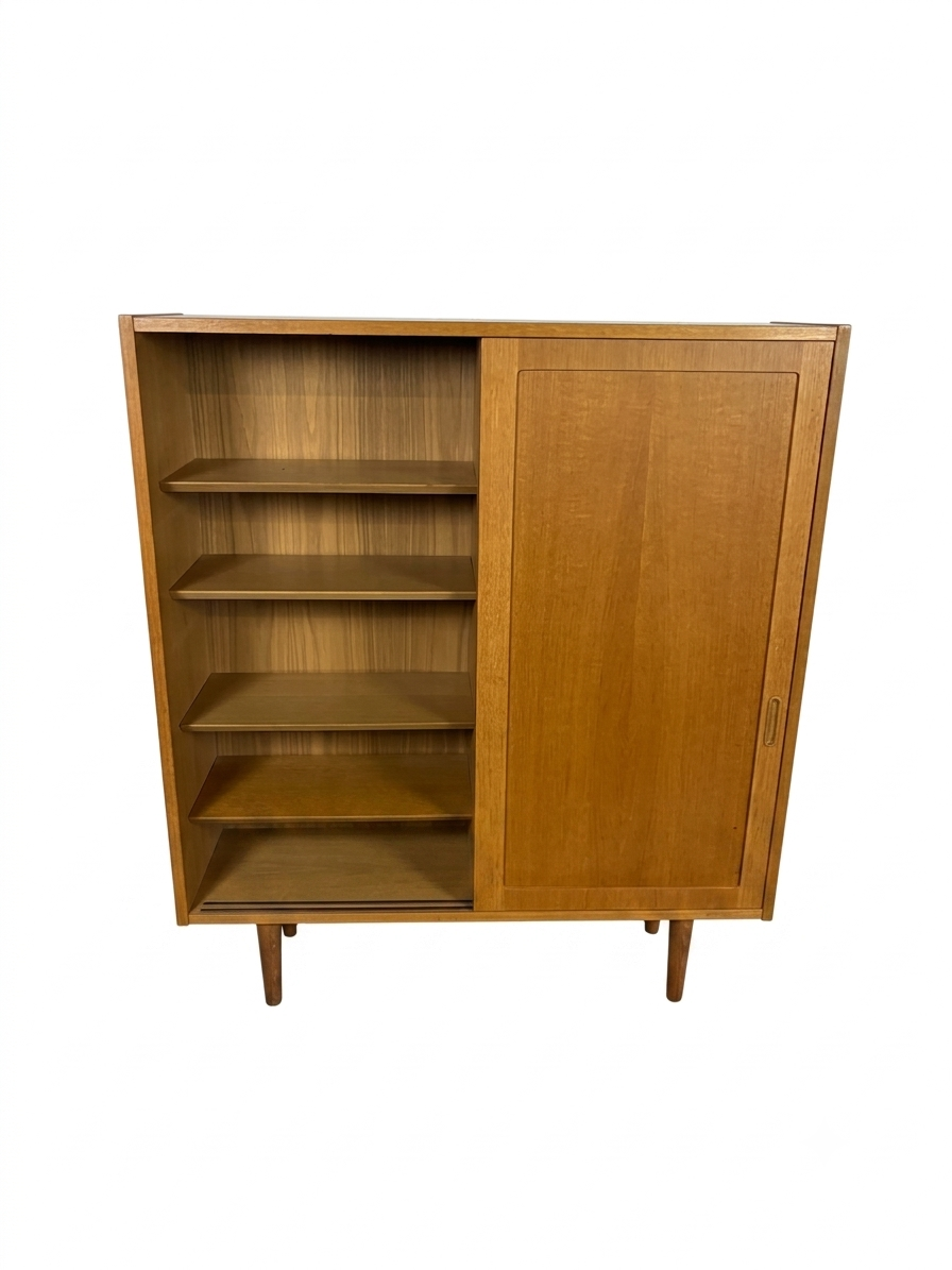 Armadio quercia due ante scorrevoli | design danese anni '60 | L.108 cm | 99ck2427
