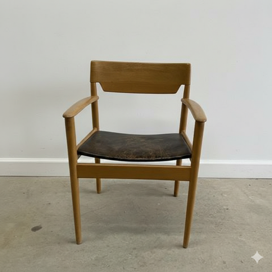 Sedia Grete Jalk vintage design danese anni 60 [j43727] misure L.64 H.80 P.50