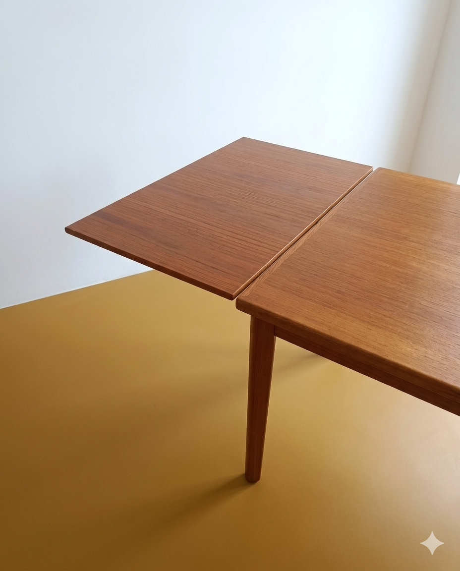 Tavolo BRDR FURBO Danese Vintage Anni '60 Teak 2 Allunghe | 130cm | 97vnt2
