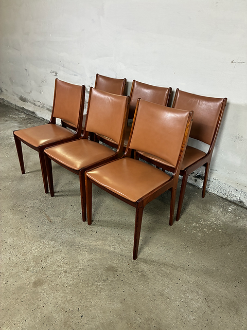 Sedie Johannes Andersen teak e faggio design danese vintage anni 60 [ck2180]