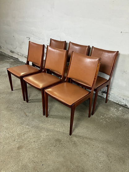 Sedie Johannes Andersen teak e faggio design danese vintage anni 60 [ck2180]