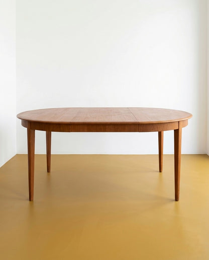 Tavolo rotondo bordo sagomato Danese Vintage Anni 60 Teak | 115cm | 96vnt10