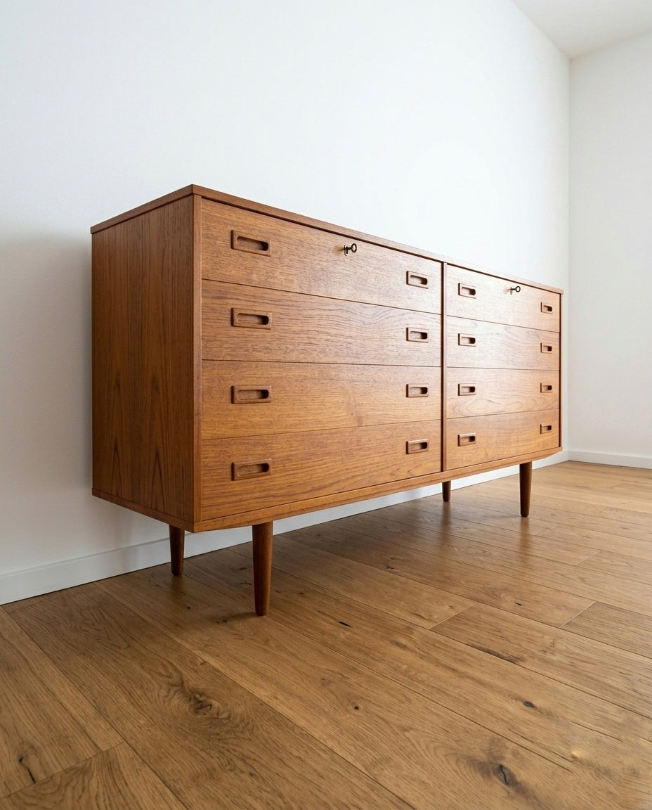 Sideboard Danese Vintage Anni '50 Teak Cassetti | 150cm | 98ck2378