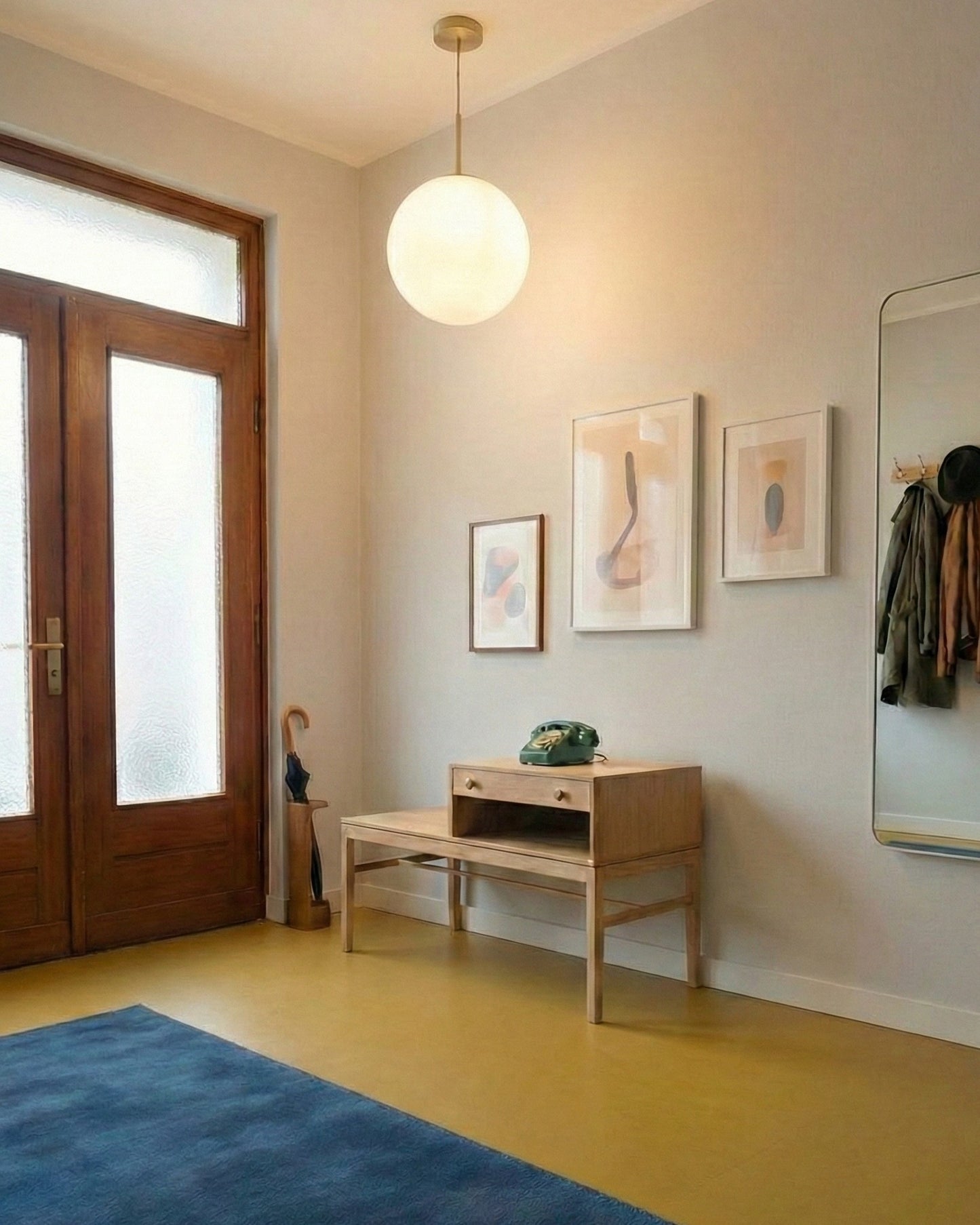 Panca Telefono Casino Engström Myrstrand | Svedese Anni '60 Quercia