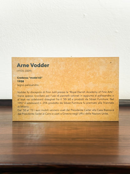 Credenza Arne Vodder n.63 design danese originale anni 60 [vodder] misure L.183 P.49 H.110