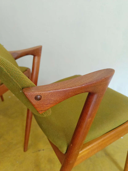 Sedie Kai Kristiansen n.42 "model Z" design danese originale vintage anni 60 [91vnt-kai2] misure L.53 H.74/45 P.56