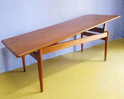 Tavolino trasformabile design danese vintage anni 60 [lp] misure L.160 P.60