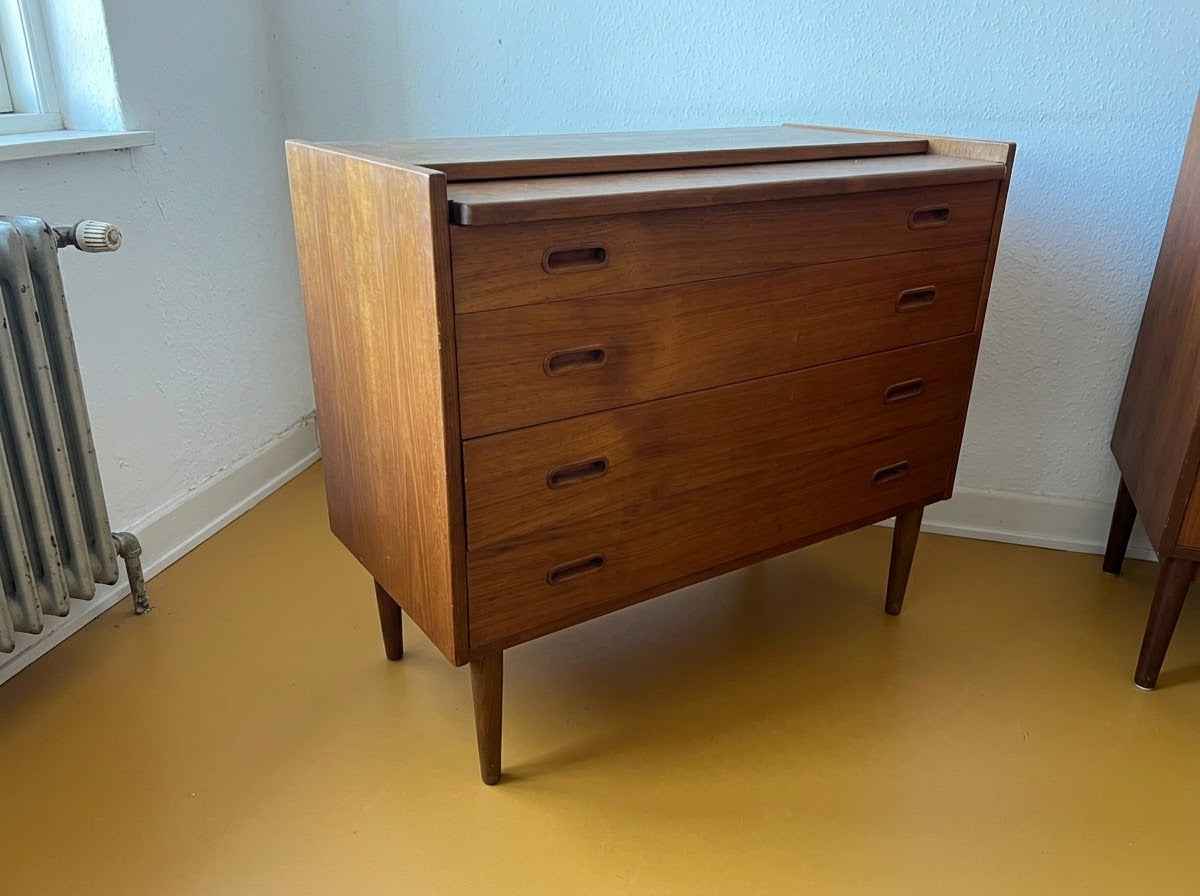 Toletta Design Danese Anni '50 Teak con Specchio | 99mkt3b