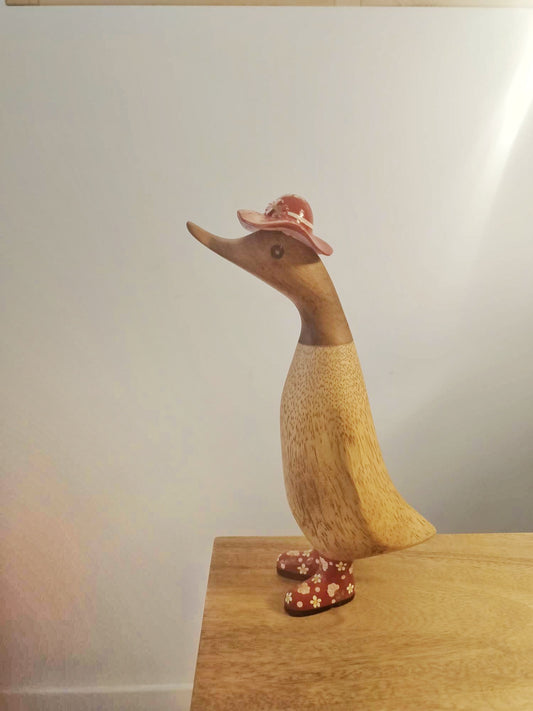 Papera a fiori stivale con cappello rossa [1]