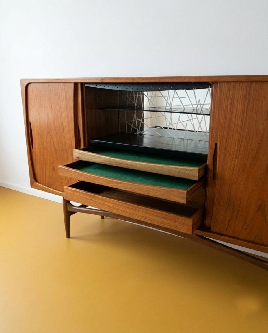Credenza design danese vintage anni 50 | 220cm | 98vnt5