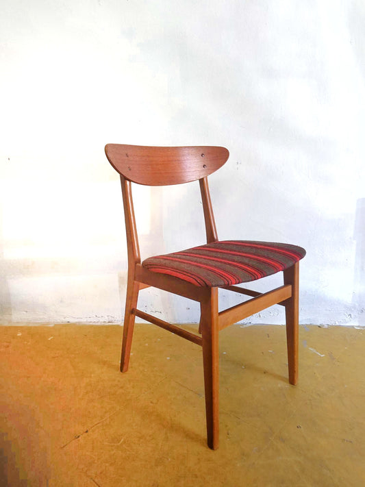 Sedia Farstrup 210 Danese Anni '50 Teak Tessuto Originale