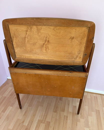 Toletta Danese Anni '50 Teak | 5 Cassetti Specchio Restaurata | 78cm | 99vnt