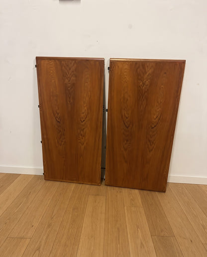 Tavolo da pranzo ovale allungabile danese vintage anni ‘60 in teak con 2 prolunghe | 100fz9593