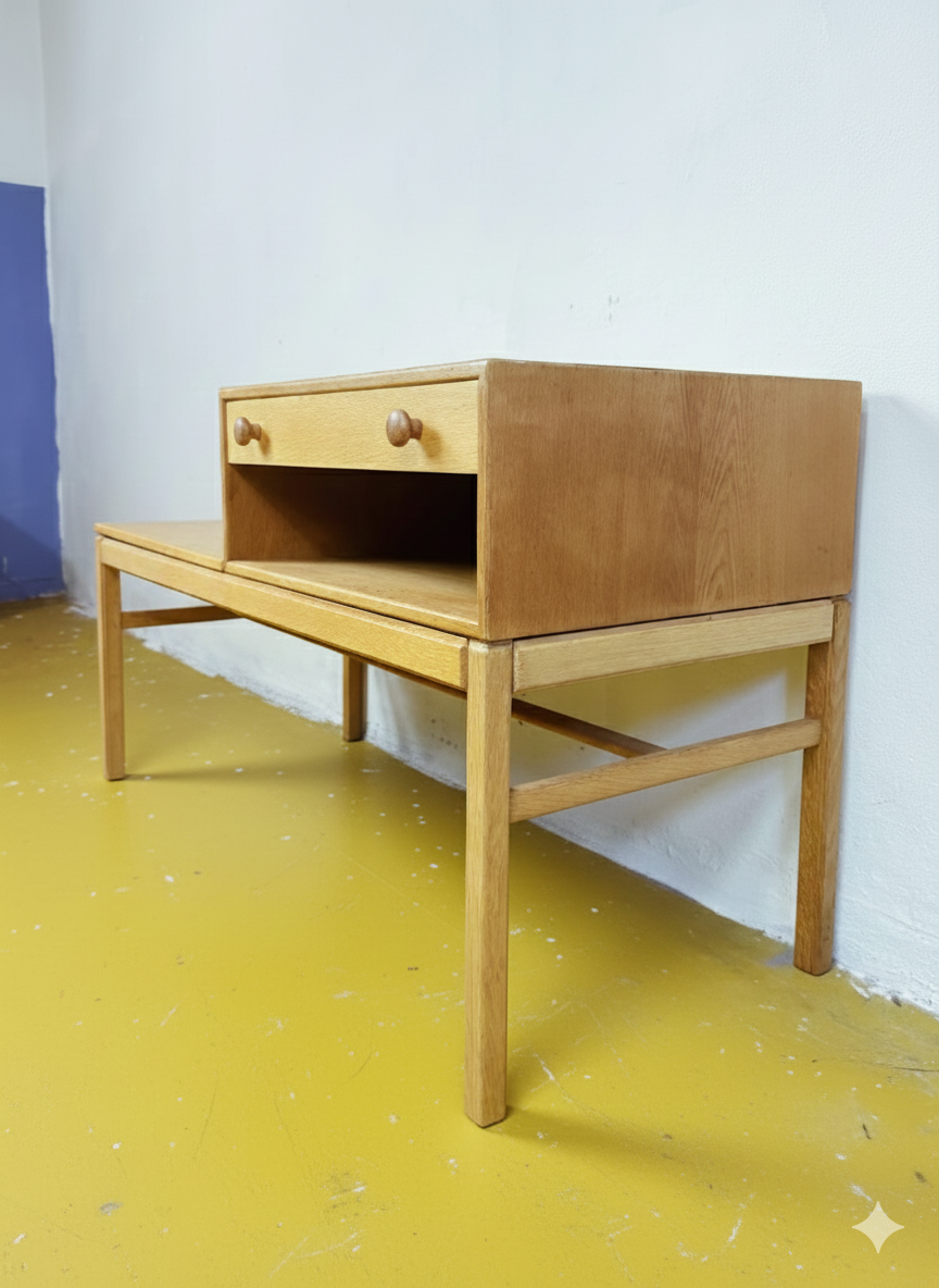 Panca Telefono Casino Engström Myrstrand | Svedese Anni '60 Quercia