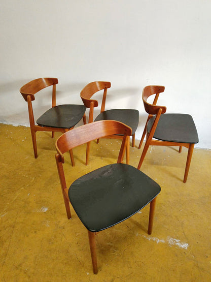 Sedie design danese originale vintage anni 60 [91vnt-curve] misure L.50 H.73/44 P.48