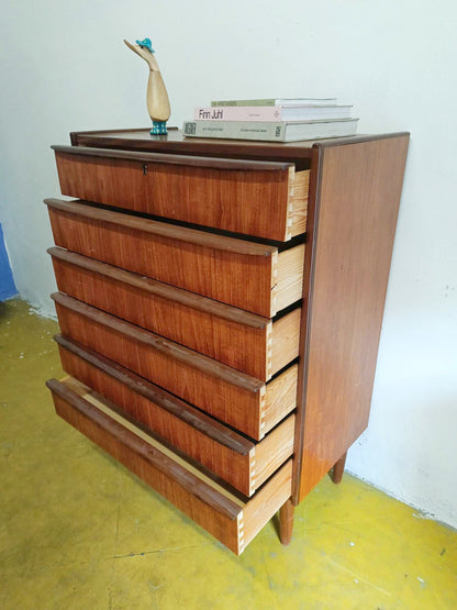 Cassettiera Danese Vintage Anni 50 Teak | Sei Cassetti 106cm