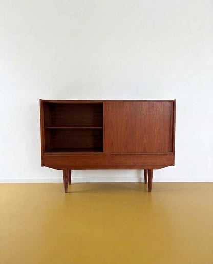 Credenza Teak Ante Scorrevoli e Vano a Giorno Design Danese Anni '60 | 150 cm | 99vnt150