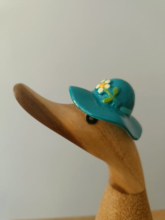 Papera a fiori stivale turchese con cappello [pre-order]