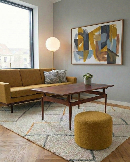 Tavolino Trasformabile Vintage Danese Teak Anni '60 Regolabile