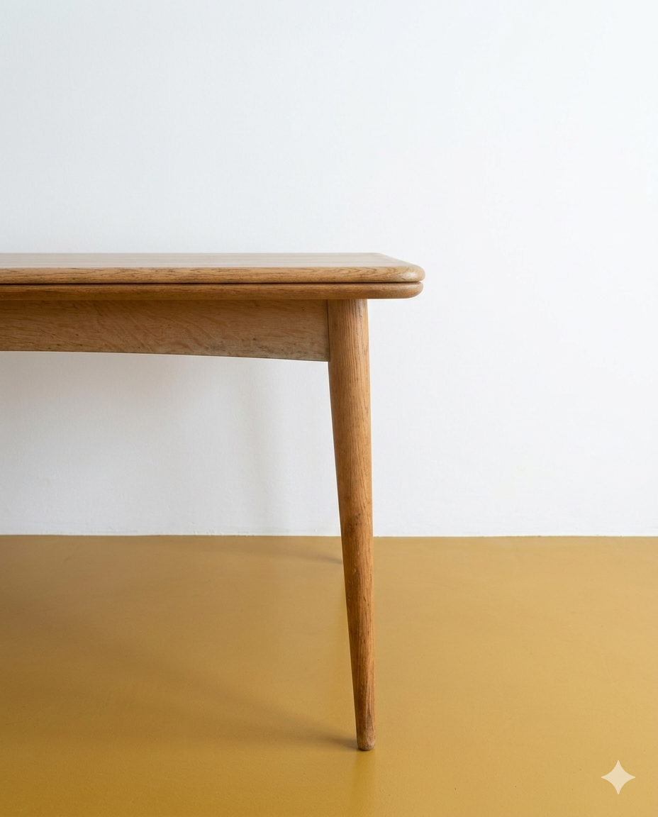 Tavolo Danese Vintage Anni '60 Quercia 2 Allunghe | 140cm | 96j44043