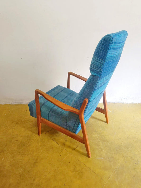 Poltrona Lounge Vintage Svedese Teak Anni '50 | Schienale Alto