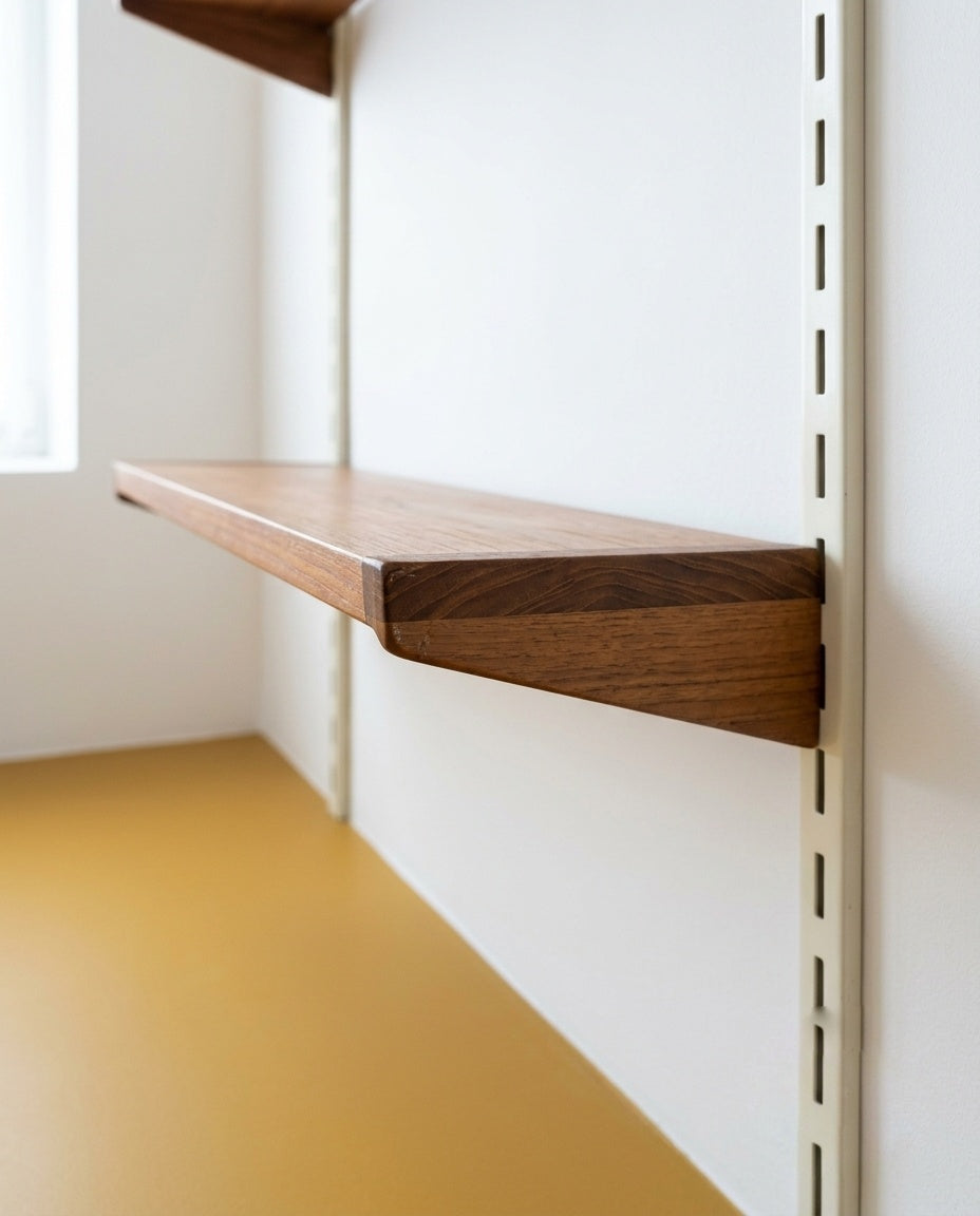 Libreria Kai Kristiansen Vintage Teak Anni '60 | Montanti Bianchi | 175cm | 83jcas42777
