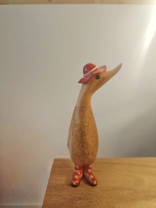 Papera a fiori stivale con cappello rossa [2]