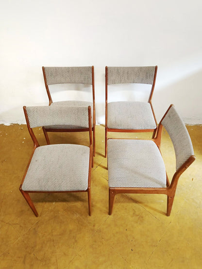Sedie design danese vintage anni 50 misure | 4 sedie schienale imbottito