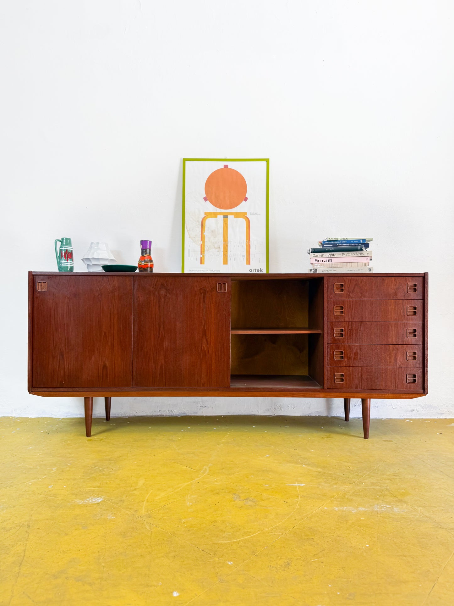 Sideboard vintage design danese originale anni 50 [68vc-2] misure L.200 H.84 P.43