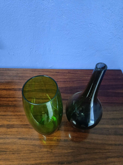 Vasi design scandinavo vintage anni 60 [verde-nero]