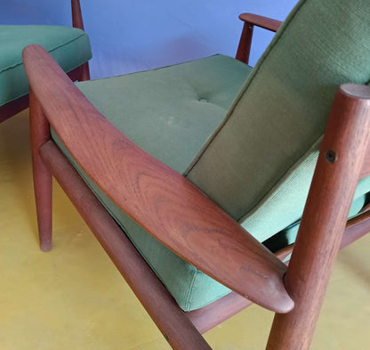 Poltrona Grete Jalk FD118 design danese originale vintage anni 60 [2p-gretejalk] misure L.80 P.71 H.80/43