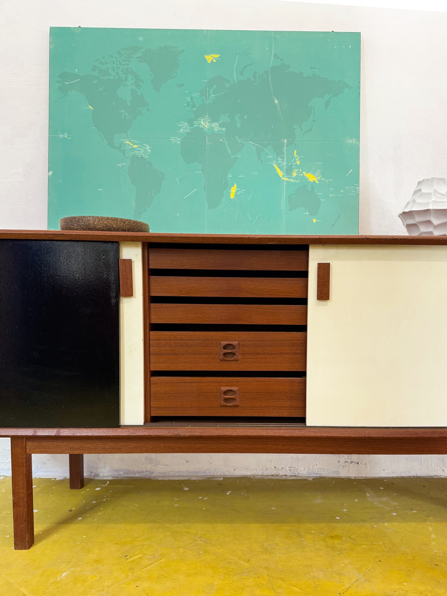 Sideboard design danese vintage anni 50 [87c-vnt] misure L.199 H.76 P.49