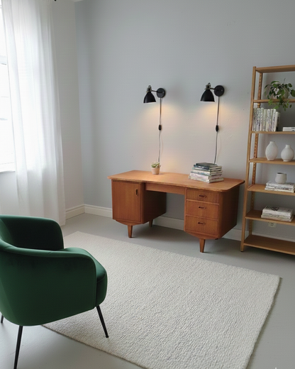 Scrivania Danese Vintage Anni '50 Teak | Piano curvo 143cm