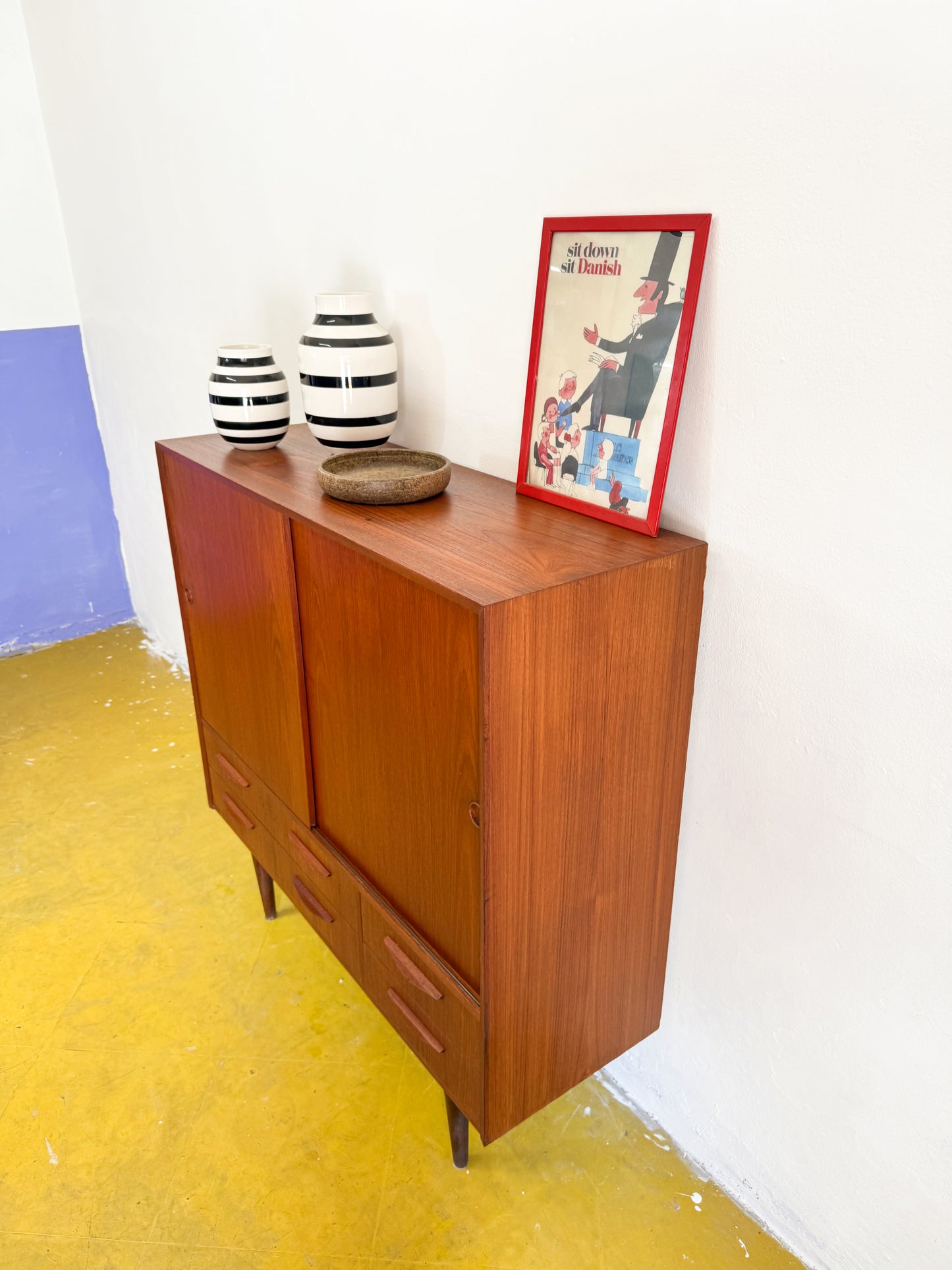 Credenza design danese vintage anni 50 [91vnt7] misure L.120 H.122 P.41