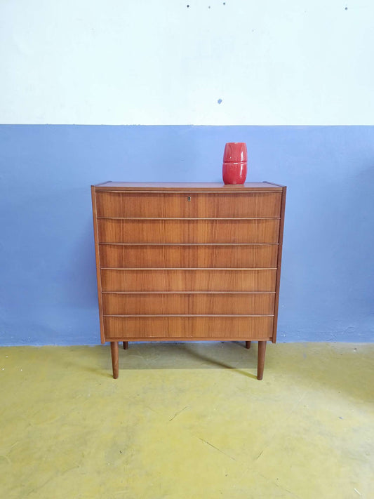 Cassettiera vintage design danese anni 50 [80j41882] misure L.88 H.103 P.42