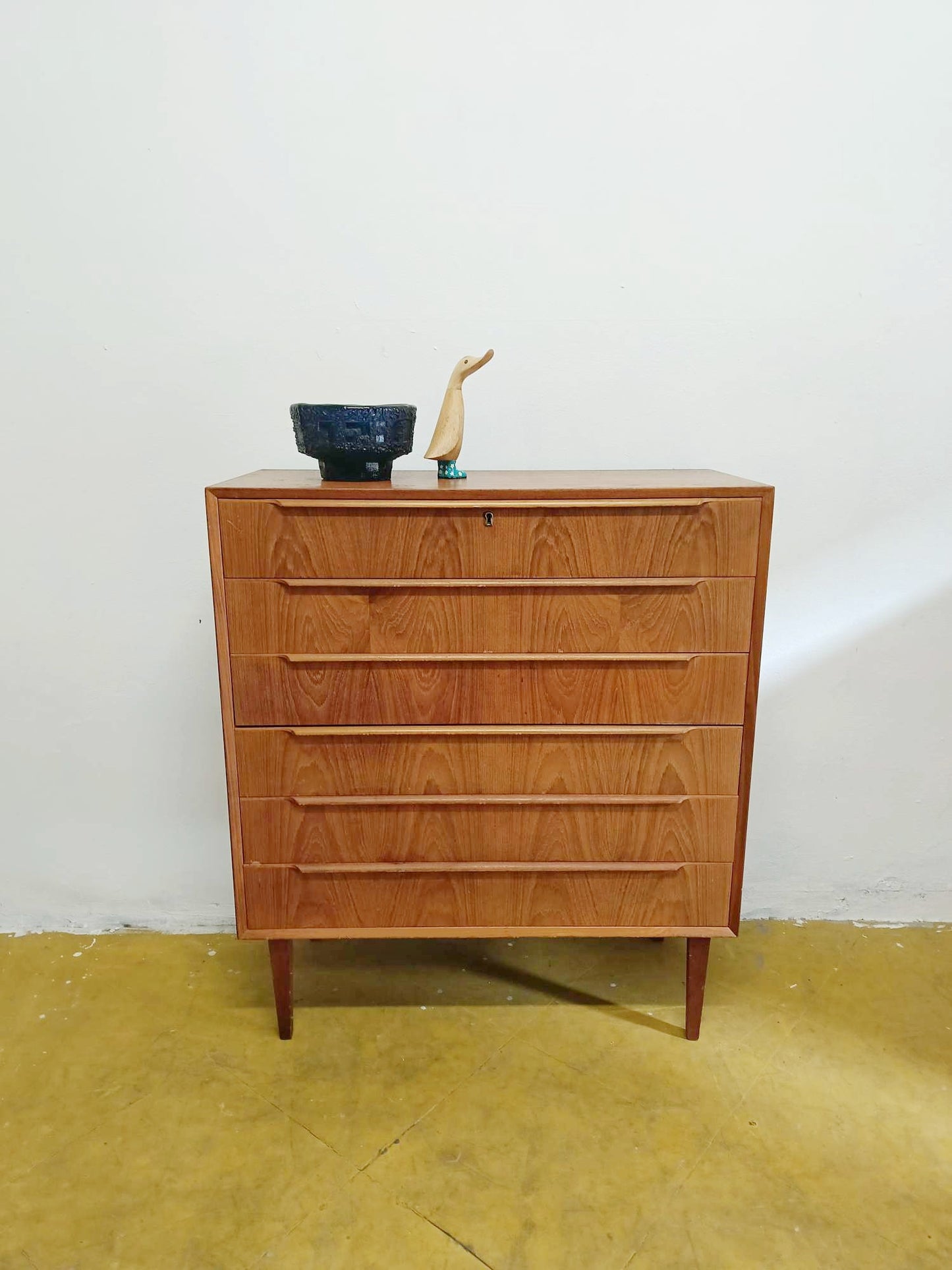 Cassettiera Danese Anni '50 Teak | 6 Cassetti 104cm