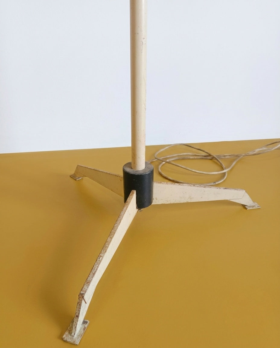 Lampada Terra Danese Originale Anni '60 | Alluminio Bianco Grigio | 160cm