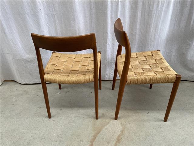 Sedie Niels Moller design danese vintage [j44192] misure da richiedere